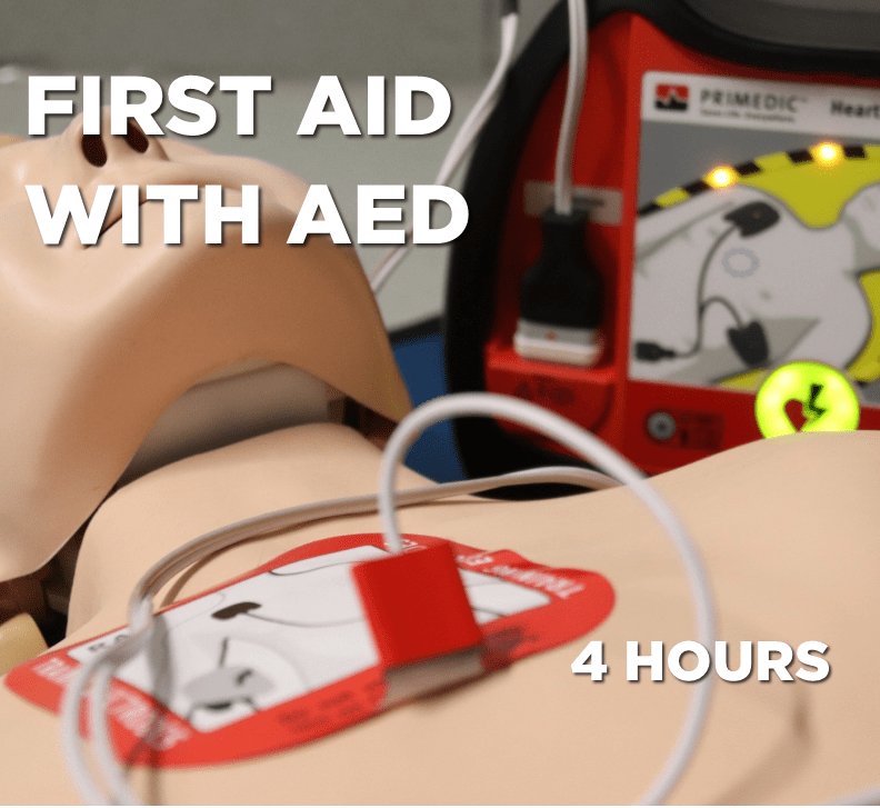 First aid with AED